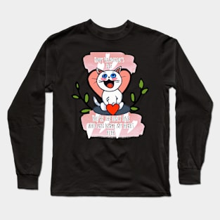 Cat Proposing on Valentine's Day Long Sleeve T-Shirt